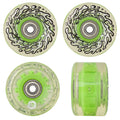 Slime Balls Skateboard Wheels OG Slime 60mm 78A Green LED Light Ups Old School